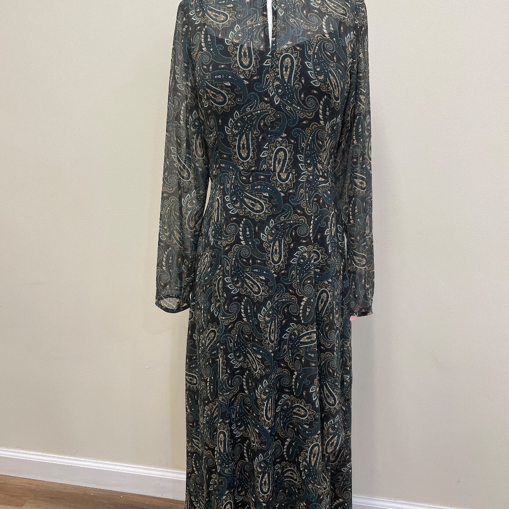 Tommy Hilfiger printed long sleeve maxi dress